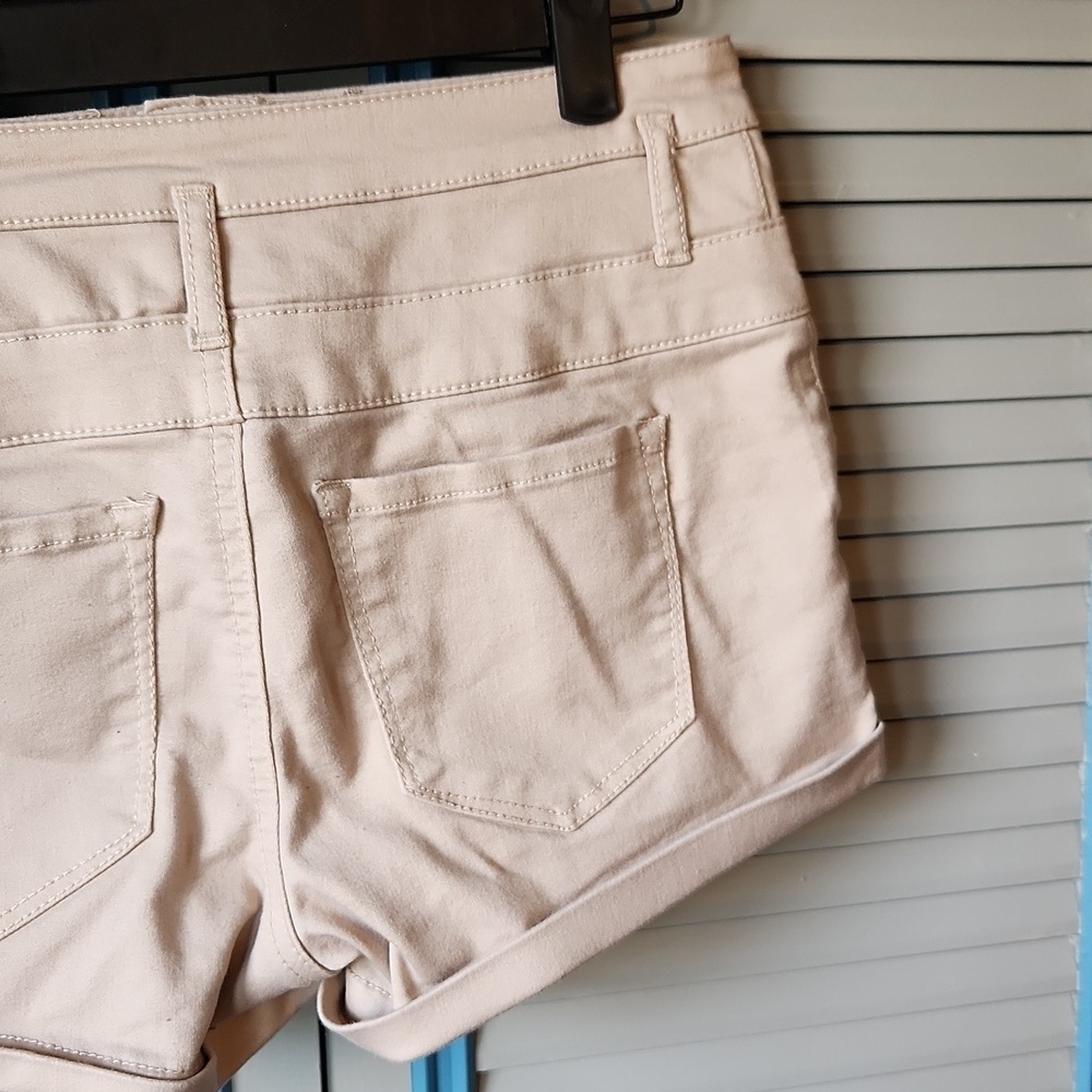 Refuge Beige High Waisted Shorts - Picture 9 of 11